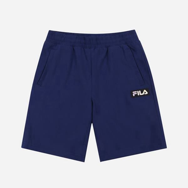 Fila Prism Woven Stretch Warm Up Fleece Girl's Shorts - Navy,NZ 851-86150